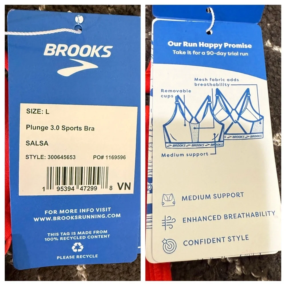 NWT! Brooks Plunge 3.0 Medium Impact Sports Bra